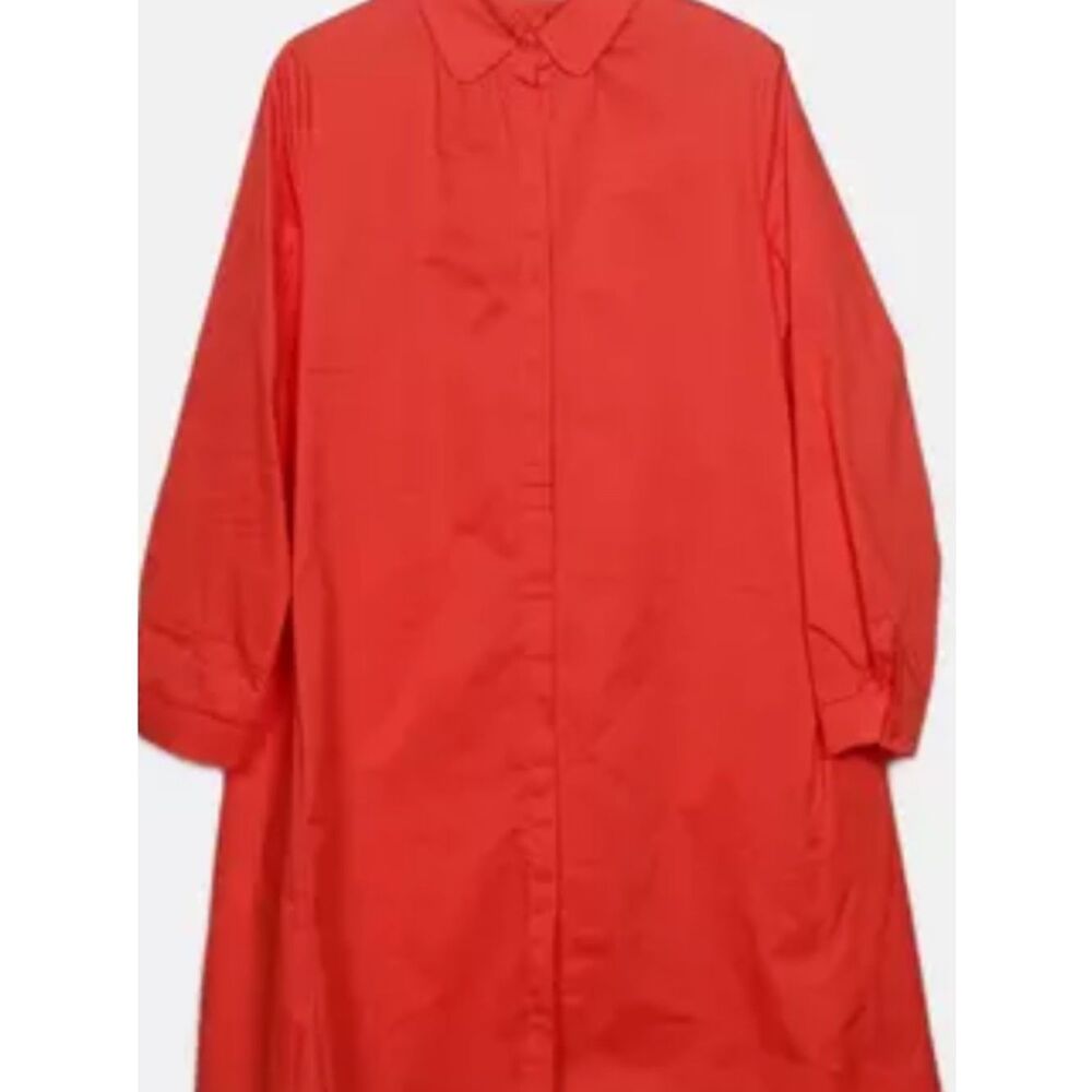 NWT SensUniq Paris Tomato Red Button-Front Dress